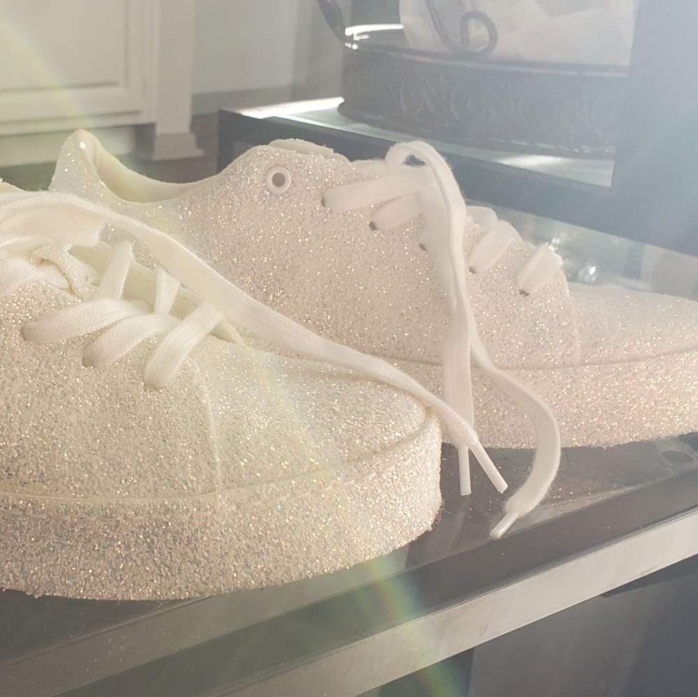 Brand New White Sparkly Shoes